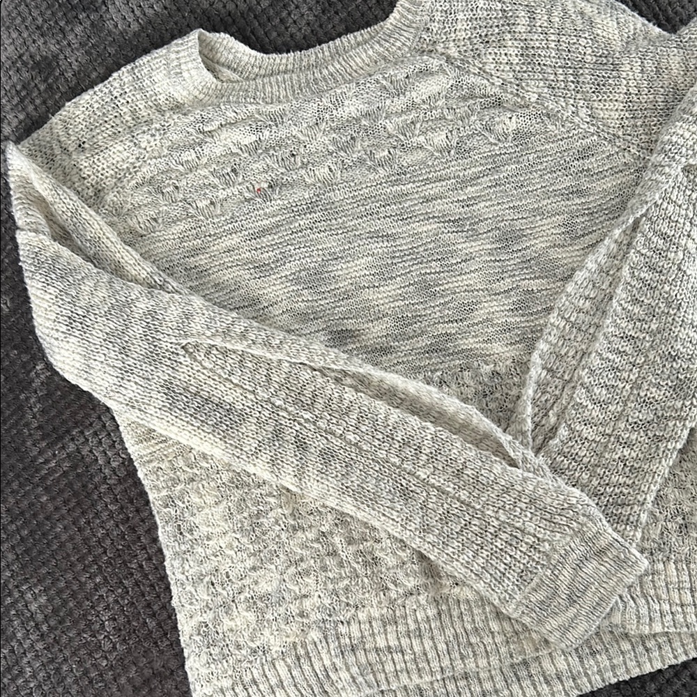 Soho Cream Crew Neck Sweater with Textured Knit
